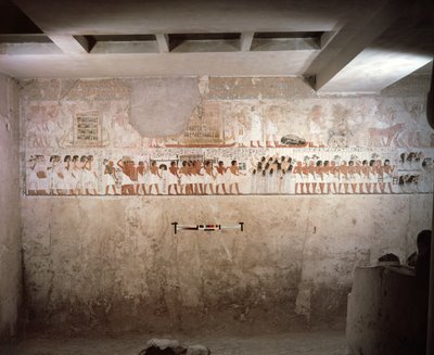 Interior de la Tumba de Ramose, Nuevo Reino, c.1360 a.C. de Egyptian 18th Dynasty