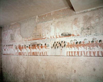 Interior de la Tumba de Ramose, Nuevo Reino, c.1360 a.C. de Egyptian 18th Dynasty