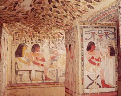 Interior de la tumba de Sennefer, Nuevo Reino de Egyptian 18th Dynasty