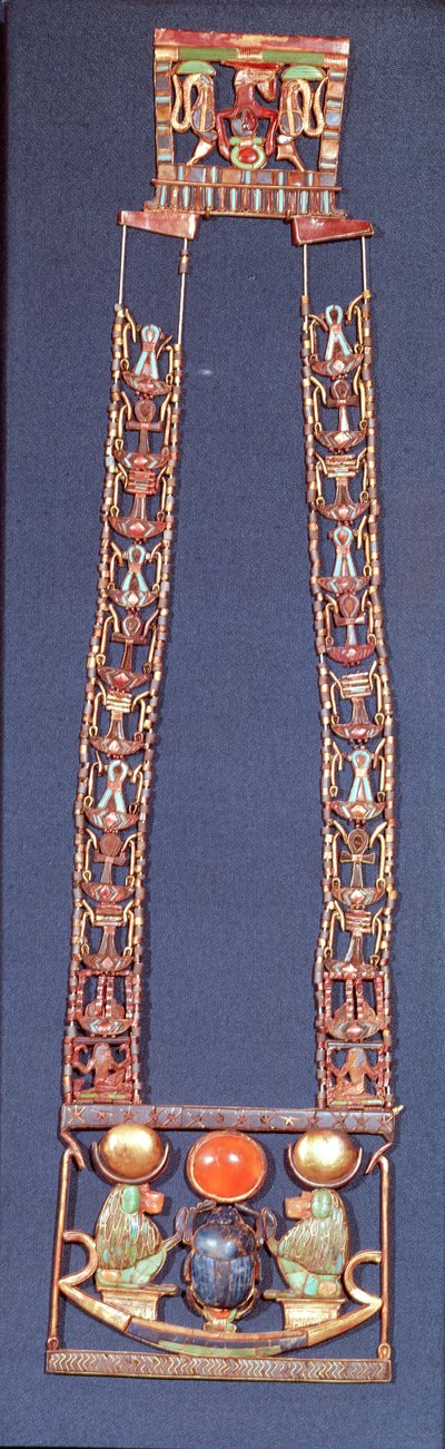 Collar del Sol Naciente, de la tumba de Tutankamón (c.1370-52 a.C.) Nuevo Reino de Egyptian 18th Dynasty