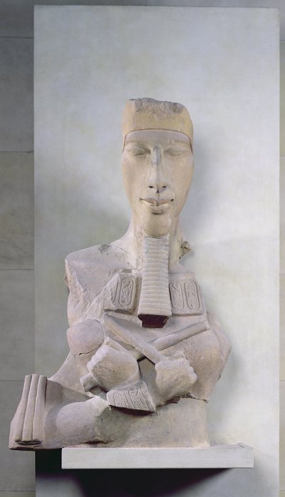 Pilar osírico de Amenofis IV (Akenatón) de Karnak, periodo de Amarna, Reino Nuevo, c.1353-37 a.C. de Egyptian 18th Dynasty