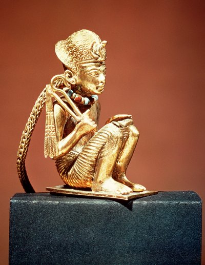 Colgante que representa a Amenofis III de la tumba de Tutankamón de Egyptian 18th Dynasty
