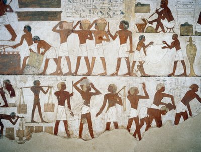 Alfareros y trabajadores (detalle) de Egyptian 18th Dynasty