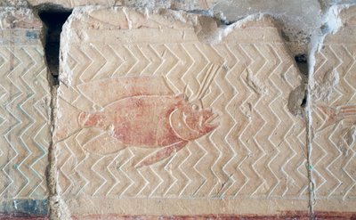 Relieve de un pez, Templo mortuorio de Hatshepsut, Tebas (relieve) de Egyptian 18th Dynasty
