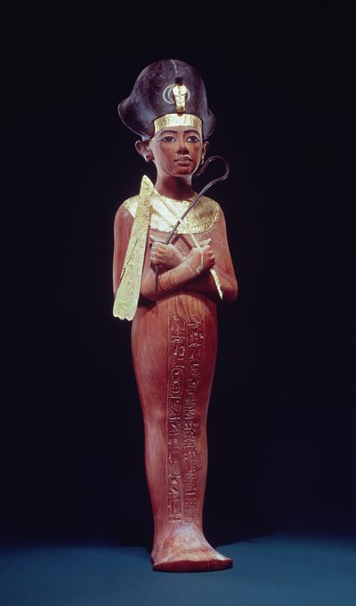Figura Shabti del rey de la tumba de Tutankamón (c.1370-1352 a.C.) Reino Nuevo de Egyptian 18th Dynasty
