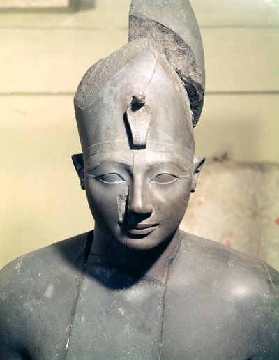 Estatua de Tuthmosis III (reinó 1504-1450 a.C.), del Templo de Amón, Karnak de Egyptian 18th Dynasty