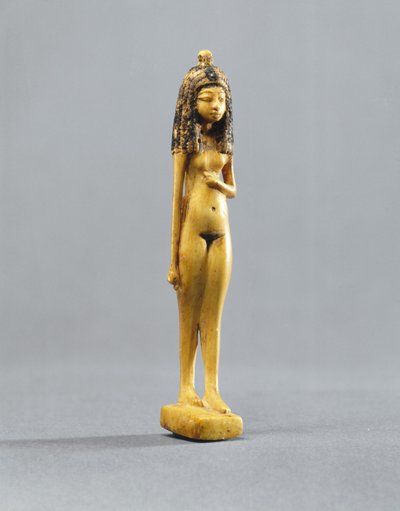 Estatuilla de una niña desnuda, Nuevo Reino, c.1390-1353 a.C. de Egyptian 18th Dynasty