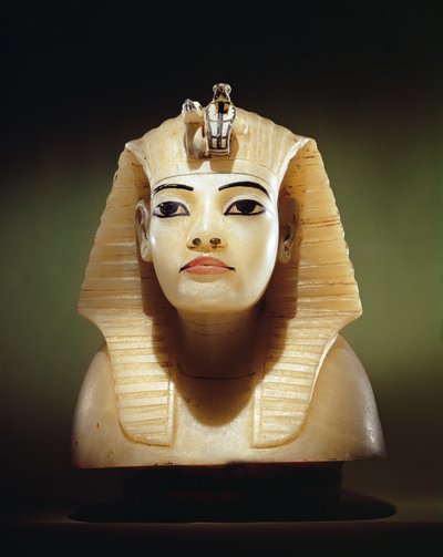 Tapón de una de las urnas canópicas, de la Tumba de Tutankamón, Nuevo Reino de Egyptian 18th Dynasty