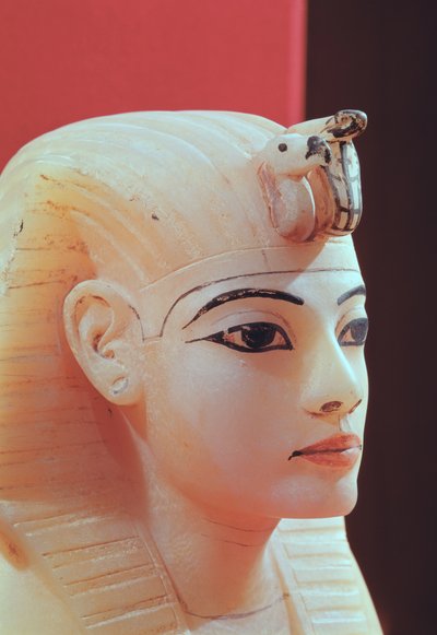 Tapón de una de las urnas canópicas, de la tumba de Tutankamón (c.1370-52 a.C.) Nuevo Reino de Egyptian 18th Dynasty