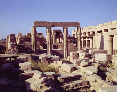 El Pequeño Templo de Tutmosis III de Egyptian 18th Dynasty