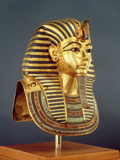 La máscara funeraria de Tutankamón (c.1370-1352 a.C.) Nuevo Reino, c.1336-1327 a.C. de Egyptian 18th Dynasty