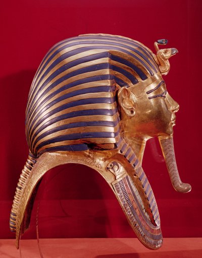 La máscara de oro, del Tesoro de Tutankamón (c.1370-52 a.C.) c.1340 a.C. de Egyptian 18th Dynasty