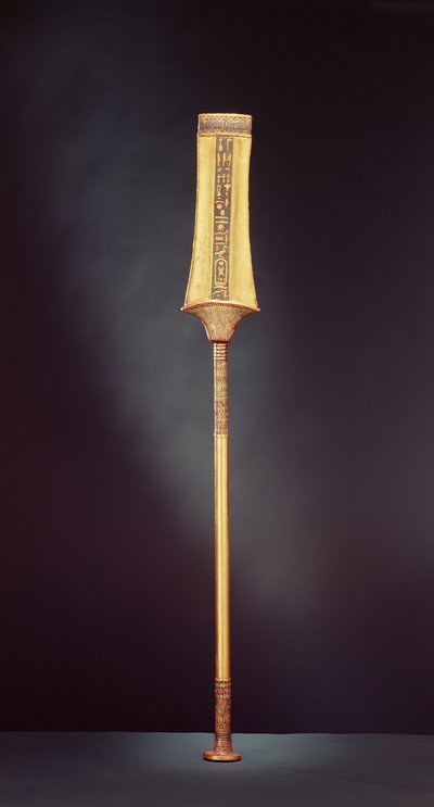 El cetro real, de la tumba de Tutankamón (c.1370-1353 a.C.) Reino Nuevo de Egyptian 18th Dynasty