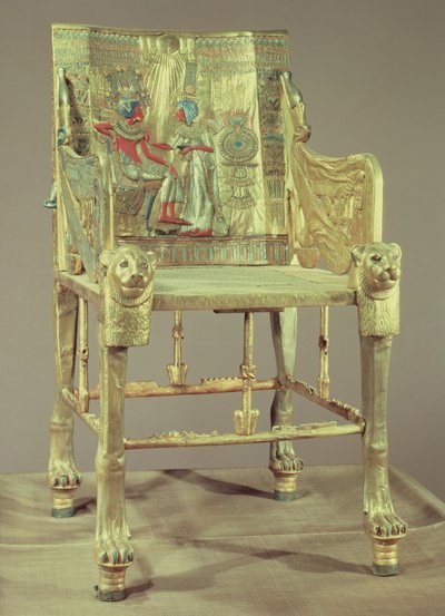 El trono de Tutankamón (c.1370-52 a.C.) Nuevo Reino de Egyptian 18th Dynasty