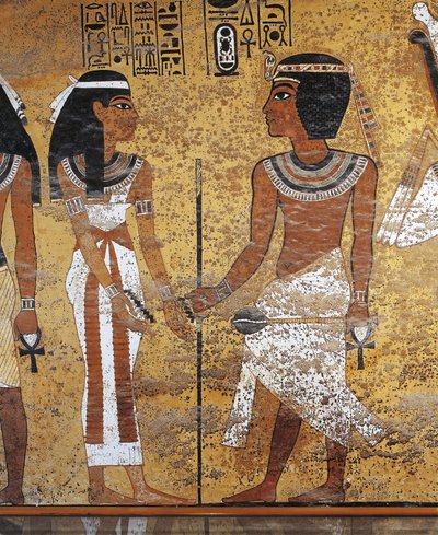 Tutankamón y su reina, Tumba de Tutankamón, Luxor, Egipto de Egyptian 18th Dynasty