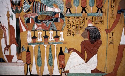 Pintura mural, Tumba de Sennedjem, Valle de los Reyes, Luxor, Tebas (Patrimonio Mundial de la UNESCO de Egyptian 18th Dynasty