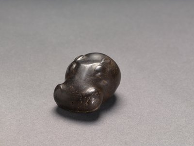 Peso en forma de cabeza de hipopótamo, c.1540-1296 a.C. de Egyptian 18th Dynasty