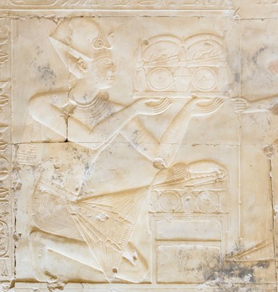 Bajorrelieve, templo de Seti I, Abidos, Egipto de Egyptian 19th Dynasty