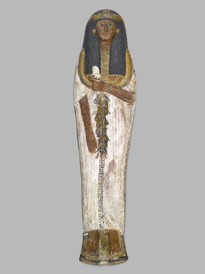 Ataúd de la Dama de la Casa, Weretwahset, reinscrito para Bensuipet, encontrado en Tebas, Nuevo Reino, c.1292-1190 a.C. de Egyptian 19th Dynasty