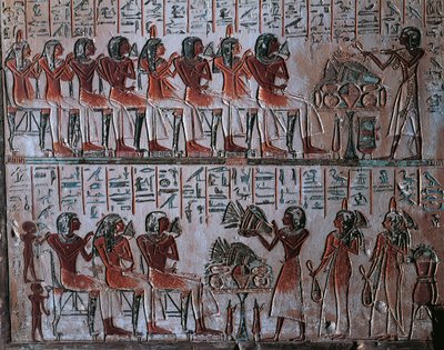 Detalle de la estela de Kara de Egyptian 19th Dynasty