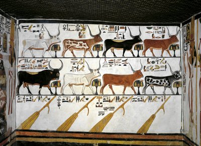 Egipto, Tebas, Luxor, Valle de las Reinas, Tumba de Nefertari, Anexo a la antecámara, Pinturas murales, Libro de los Muertos, Capítulo 89 de Egyptian 19th Dynasty