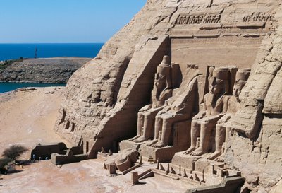 Fachada del Templo de Ramsés II, Abu Simbel, Egipto, Reino Nuevo, Dinastía XIX de Egyptian 19th Dynasty