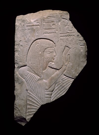 Fragmento de un relieve que representa a Neferhotep, Nuevo Reino, principios de la Dinastía 19, c.1292-1202 a.C. de Egyptian 19th Dynasty