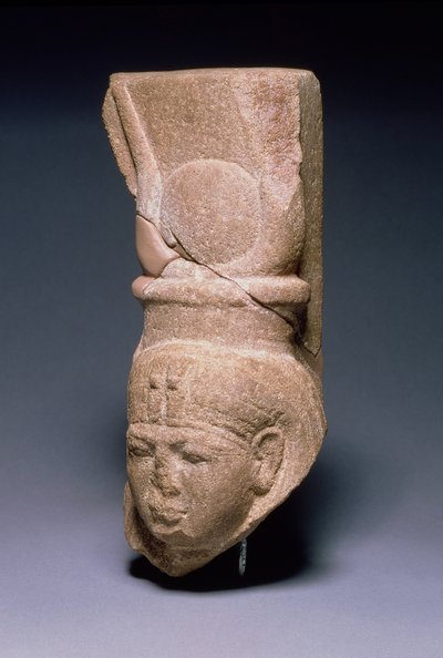 Cabeza de Hathor, de Serabit-el-Khadim en la Península del Sinaí, Nuevo Reino, c.1279-1213 a.C. de Egyptian 19th Dynasty