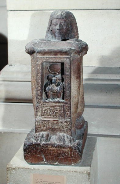 Estatua naofórica del escriba, Kha, con el dios Thoth en el naos, Nuevo Reino, c.1279-1212 a.C. de Egyptian 19th Dynasty