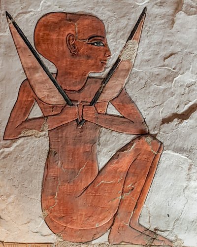 Deidad Naos, de la Tumba de Nefertari, Reino Nuevo (wall painti (pintura mural) de Egyptian 19th Dynasty