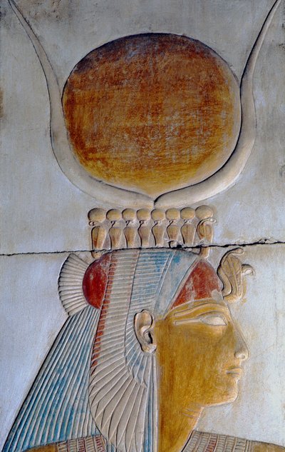 Perfil de Isis, Templo de Seti I, Abidos de Egyptian 19th Dynasty