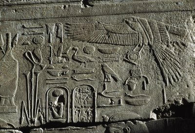 Relieve, Templo de Amón, Luxor, antigua Tebas (Lista del Patrimonio Mundial de la UNESCO de Egyptian 19th Dynasty