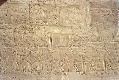 Relieve que representa a las tropas egipcias asaltando la ciudad hitita de Dapur, del Gran Salón Hipóstilo, Nuevo Reino de Egyptian 19th Dynasty