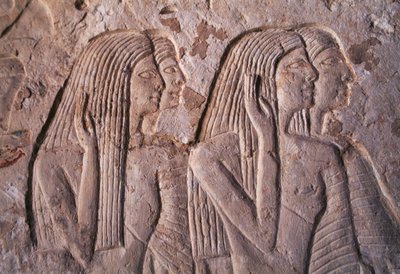 Relieve que representa a un grupo de mujeres, tumba de Leteya, Saqqara, Egipto, civilización egipcia, Reino Nuevo, dinastía XIX de Egyptian 19th Dynasty