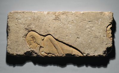 Relieve que representa a dos hombres inclinándose, de Tell el-Amarna, Nuevo Reino, c.1352-1336 a.C. de Egyptian 19th Dynasty
