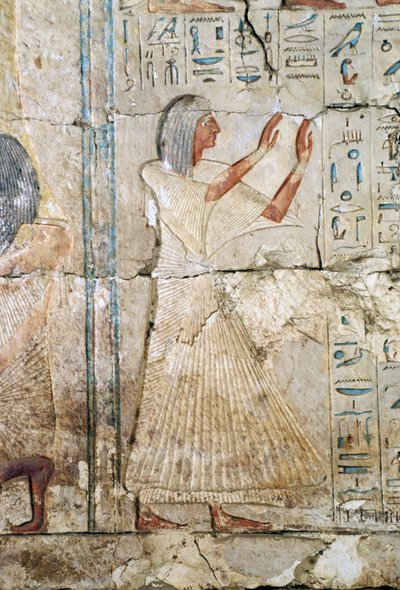 Relieve de la tumba de Netcherouymes, alto funcionario de Ramsés II, 2475 a.C., Saqqara, Civilización egipcia, Reino Nuevo, Dinastía XIX de Egyptian 19th Dynasty