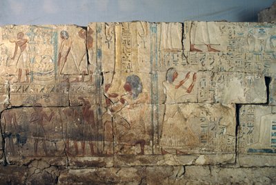 Relieve de la tumba de Netcherouymes, alto funcionario de Ramsés II, Saqqara, Egipto, Civilización egipcia, Reino Nuevo, Dinastía XIX de Egyptian 19th Dynasty