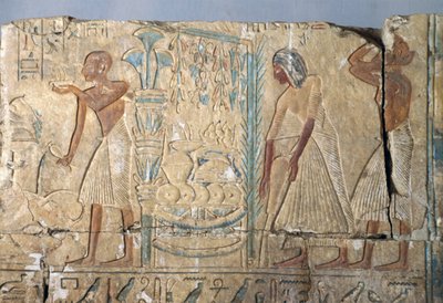 Relieve de la tumba de Netcherouymes, alto funcionario de Ramsés II, Saqqara, Egipto, Civilización egipcia, Reino Nuevo, Dinastía XIX de Egyptian 19th Dynasty