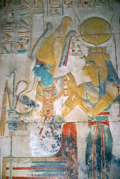 Relieve de Osiris e Isis, Nuevo Reino de Egyptian 19th Dynasty