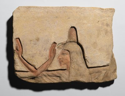 Losa que representa a una mujer con un cono de incienso, Nuevo Reino, c.1352-1336 a.C. de Egyptian 19th Dynasty