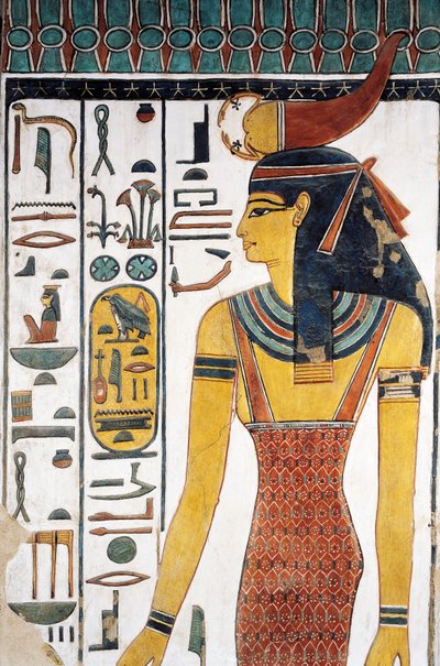 La diosa Selkis, fresco, entrada al vestíbulo, Tumba de Nefertari (QV66), Valle de las Reinas, Tebas de Egyptian 19th Dynasty