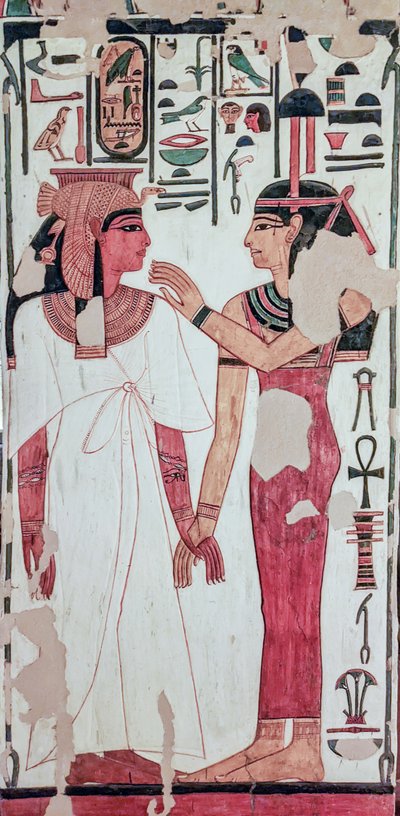 Tumba de Nefertari. (pintura mural) de Egyptian 19th Dynasty