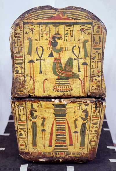 Vista final del ataúd de la momia de Nesyamun, posiblemente encontrado en Deir El-Bahri, Nuevo Reino, c.1100 a.C. de Egyptian 20th Dynasty