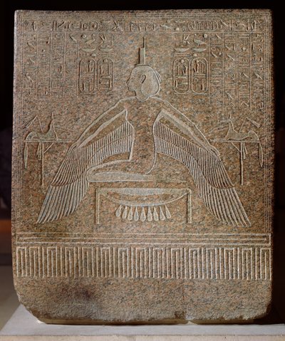 Isis Pterophor, del sarcófago de Ramsés III (c.11854-1153 a.C.) de su tumba en el Valle de los Reyes, Reino Nuevo (granito rosa) de Egyptian 20th Dynasty