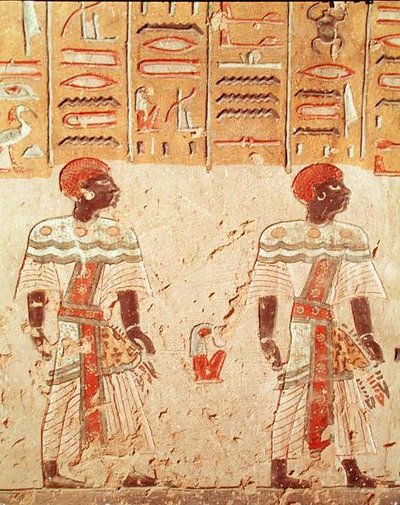 Nubios, de la Tumba de Ramsés III (c.1184-1153 a.C.) Nuevo Reino de Egyptian 20th Dynasty