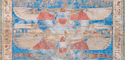 Imagen pintada en relieve en la bóveda de Egyptian 20th Dynasty