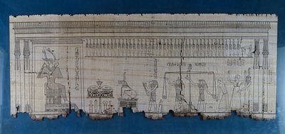 Papiro que representa escena satírica, ca 1100 a.C., datado del reinado de Ramsés IX, civilización egipcia, Nuevo Reino, Dinastía XX de Egyptian 20th Dynasty