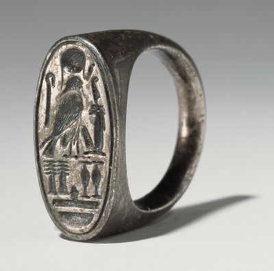 Anillo perteneciente a Ramsés IV (1153-1147 a.C.) Nuevo Reino (plata) de Egyptian 20th Dynasty