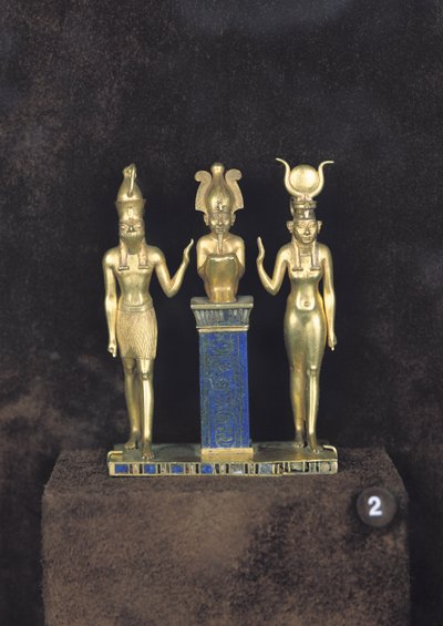 Osiris, Horus, Isis: La tríada de Osorkon II, reinado de Osorkon II, c.874-850 a.C. de Egyptian 22nd Dynasty