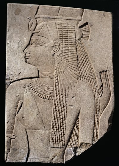 Relieve de una consorte divina, Período Tardío, c.780-656 a.C. de Egyptian 25th Dynasty